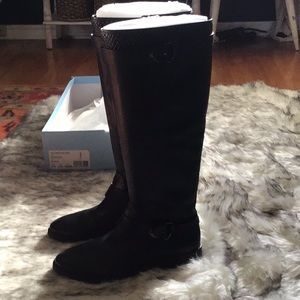 NWOT Antonio Melani black riding boots